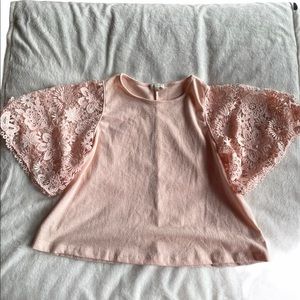 Eri & Ali Anthropologie Blush Pink Sz L Top